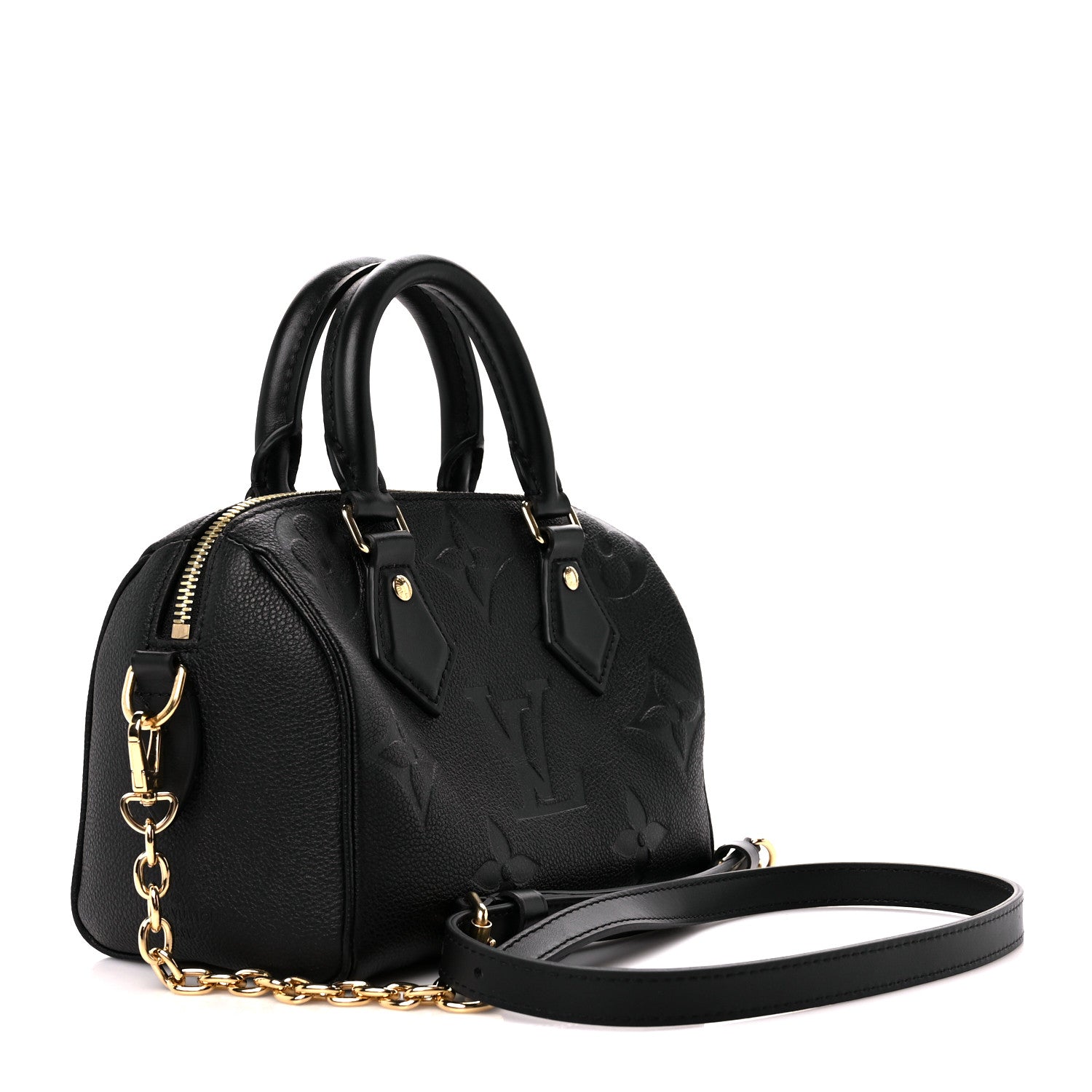 Louis Vuitton Empreinte Monogram Giant Speedy Bandouliere 20 Black 3 of 9