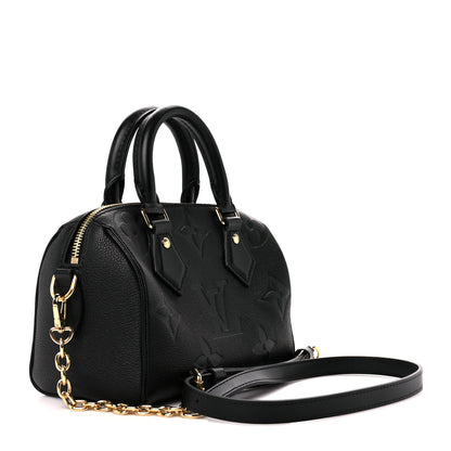Louis Vuitton Empreinte Monogram Giant Speedy Bandouliere 20 Black 3 of 9