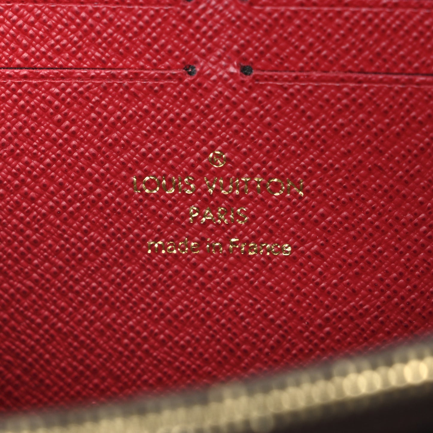 Damier Ebene Clemence Wallet Cherry