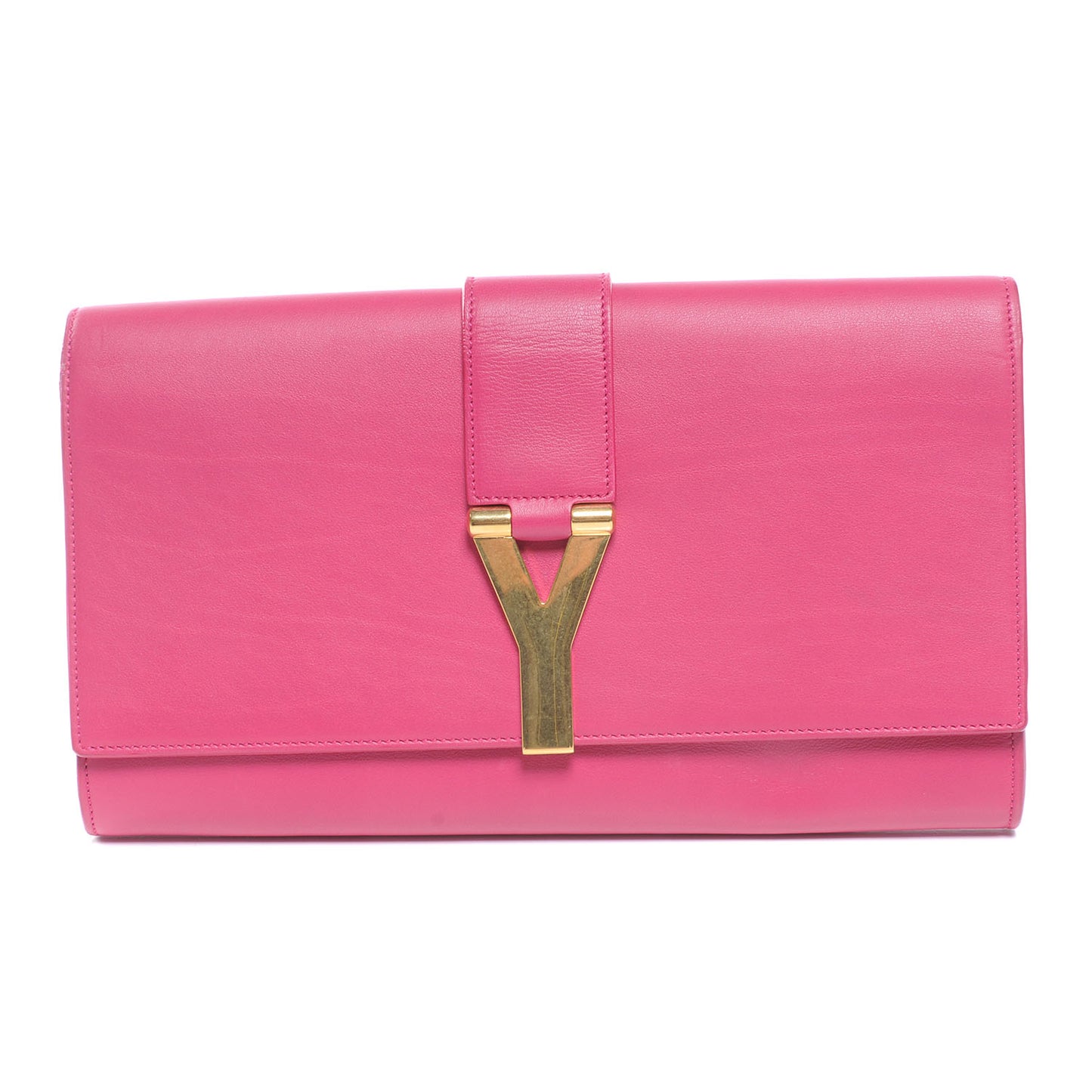 Leather Classic Y Chyc Clutch Fuchsia