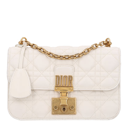 Christian Dior Lambskin Cannage Small Dioraddict Flap Bag White 1 of 10