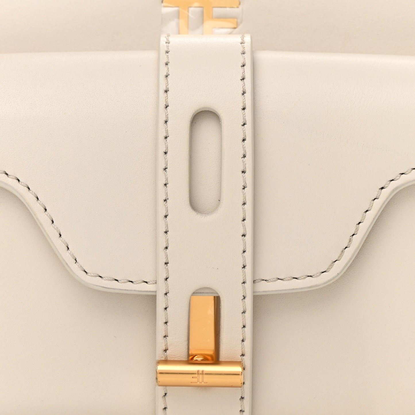 Calfskin Hollywood T Twist Camera Bag Chalk