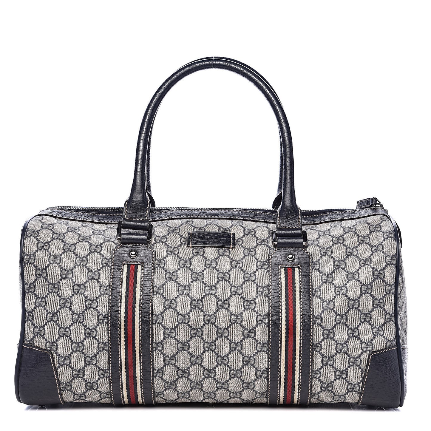 GG Supreme Monogram Web Large Carry On Duffle Bag Navy