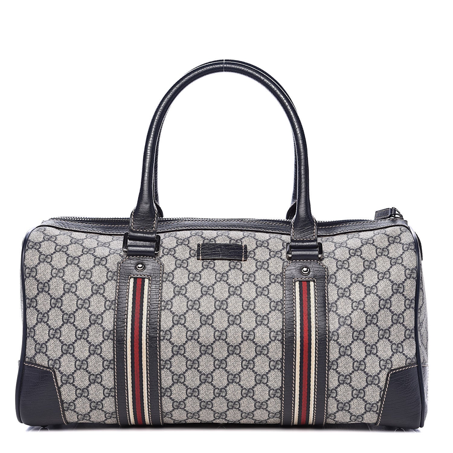 Gucci GG Supreme Monogram Web Large Carry On Duffle Bag Navy 1 of 12