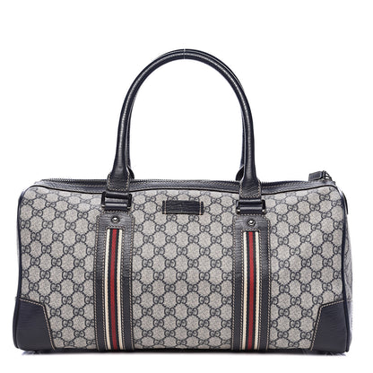 Gucci GG Supreme Monogram Web Large Carry On Duffle Bag Navy 1 of 12