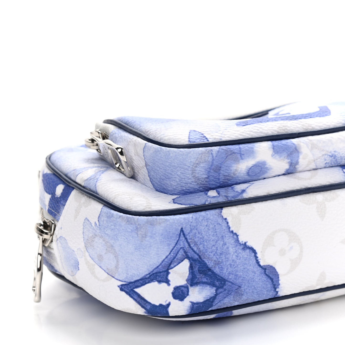 Monogram Watercolor Outdoor Pouch Blue