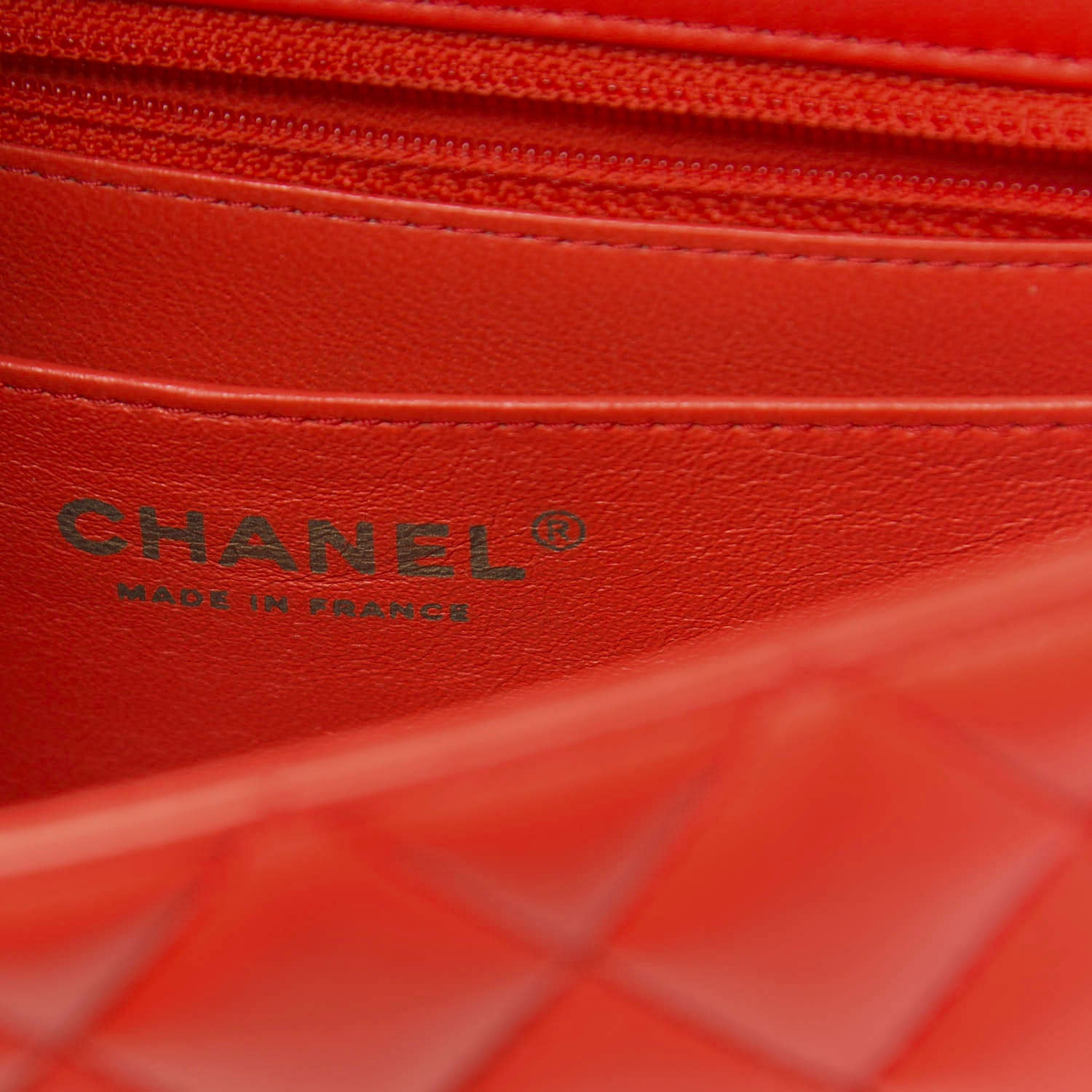 Chanel Lambskin Quilted Mini Rectangular Flap Red 8 of 10