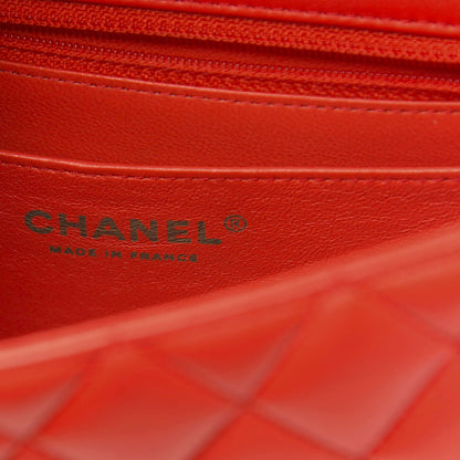 Chanel Lambskin Quilted Mini Rectangular Flap Red 8 of 10
