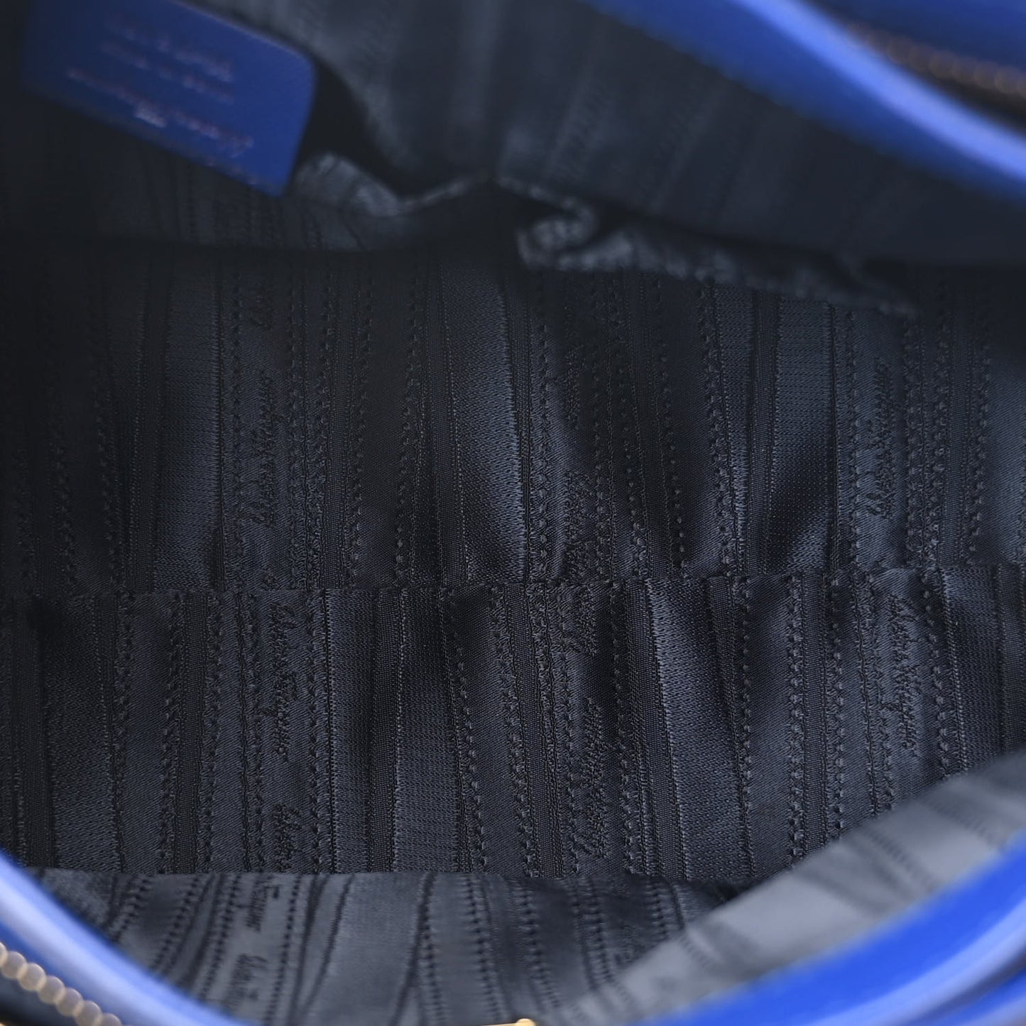 Hammered Calfskin Batik Tote Blue White