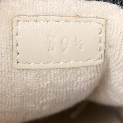 Gucci Calfskin Lame GG Monogram Web Womens Screener Sneakers 39.5 Blue Silver Dusty Milk Shine Purple 9 of 10