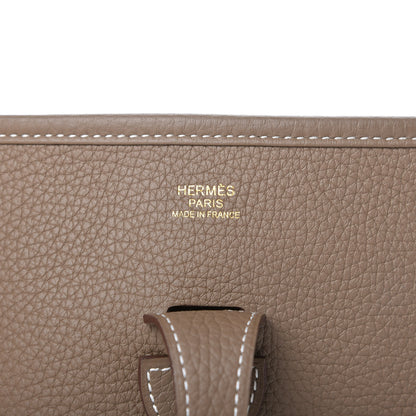 Hermes Taurillon Clemence Evelyne III PM Etoupe 8 of 10