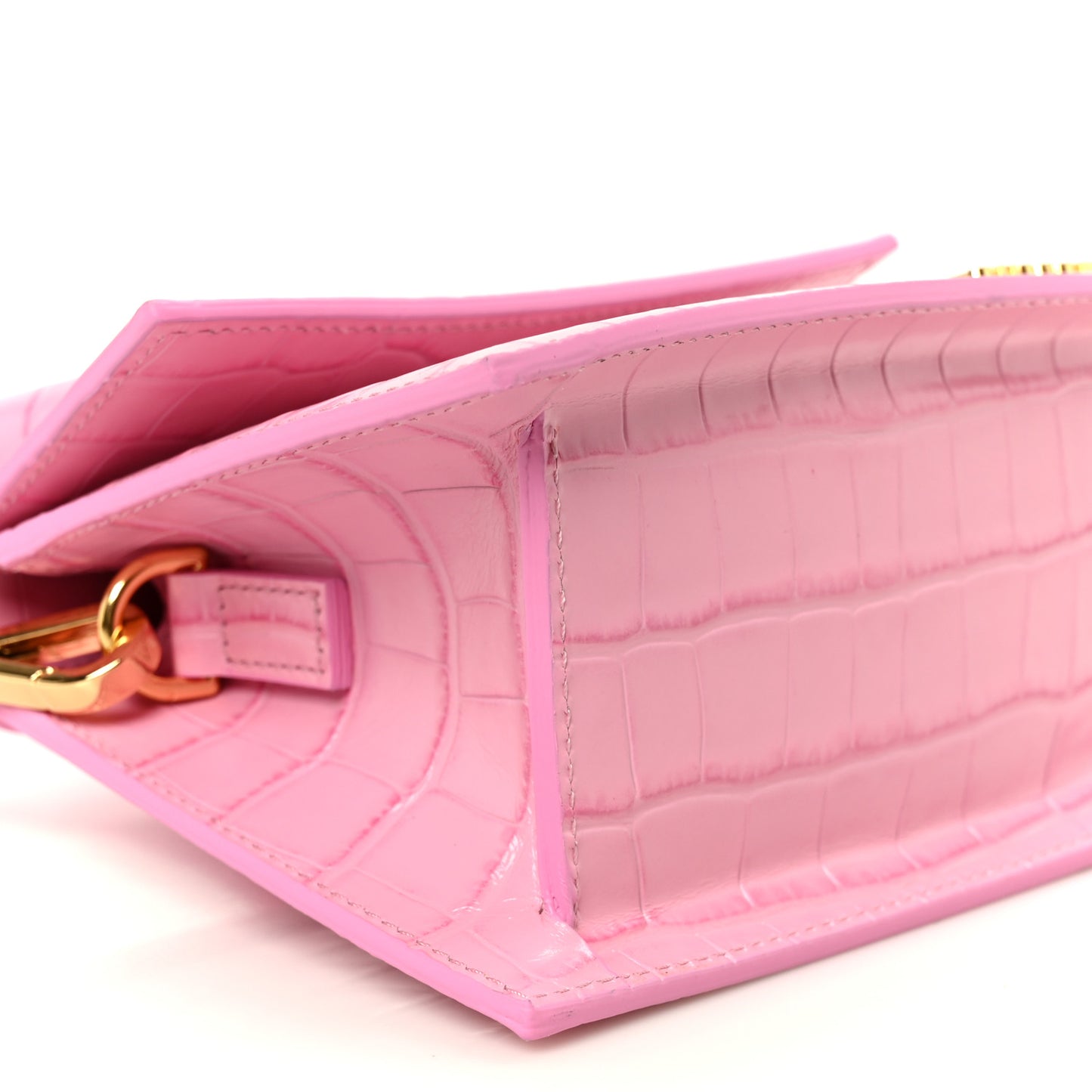 Calfskin Crocodile Embossed Le Chiquito Moyen Pink