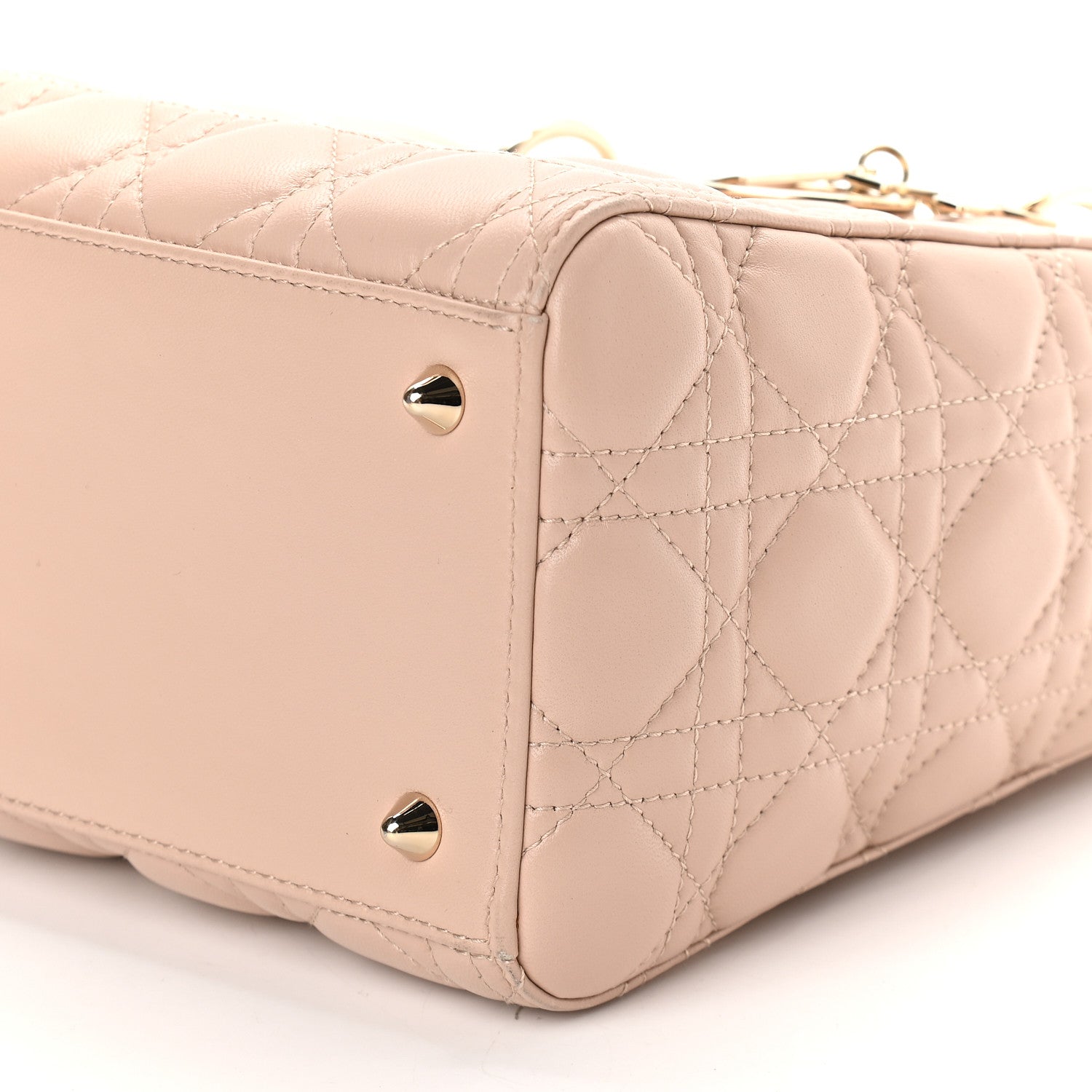 Christian Dior Lambskin Cannage Medium Lady Dior Rose Poudre 5 of 9
