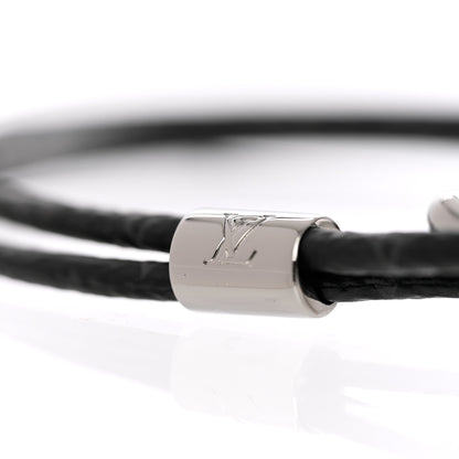 Louis Vuitton Monogram Eclipse LV Pin Bracelet 19 Grey 4 of 7