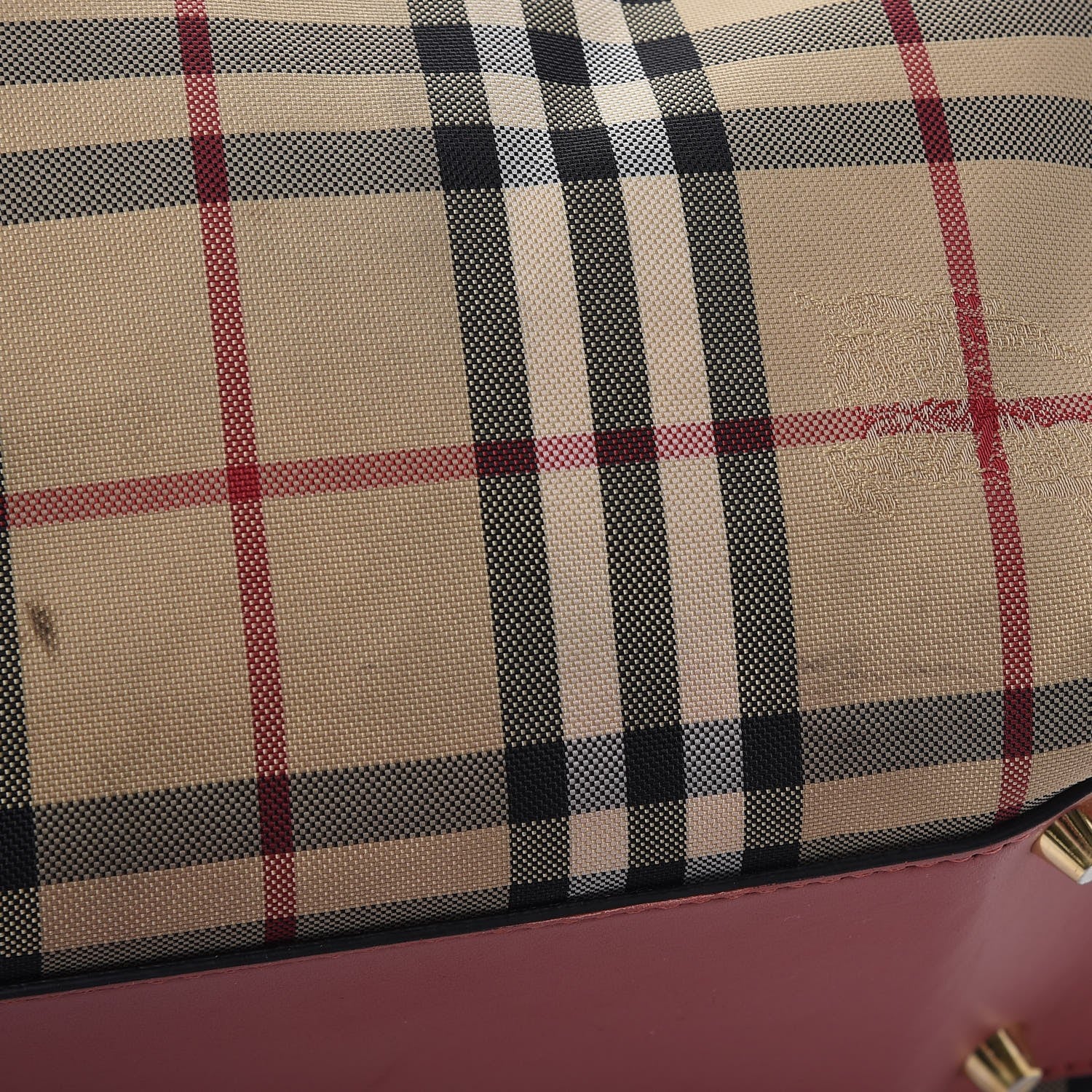 Burberry Horseferry Check Small Canterbury Tote Antique Rose 11 of 11