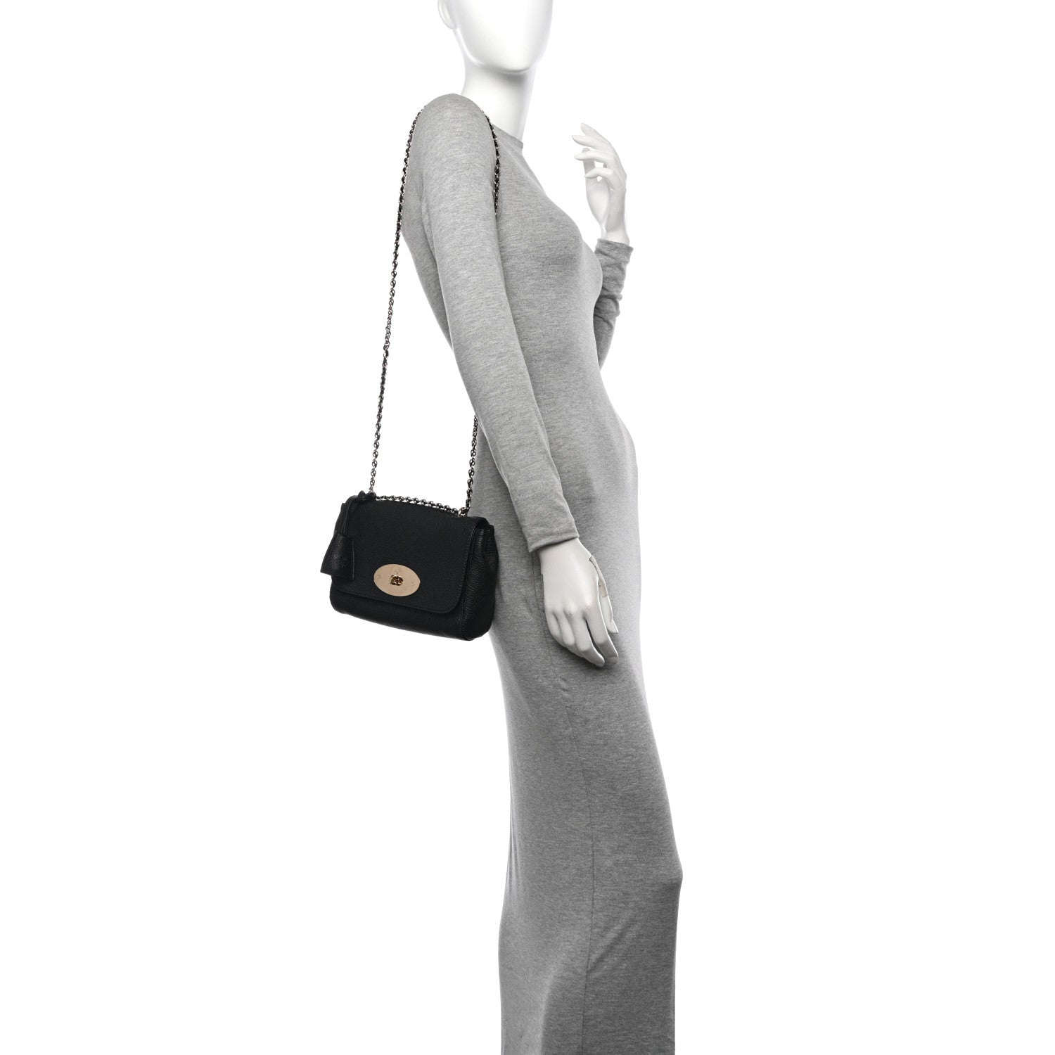Mulberry Glossy Goatskin Small Lily Flap Black 2 of 10