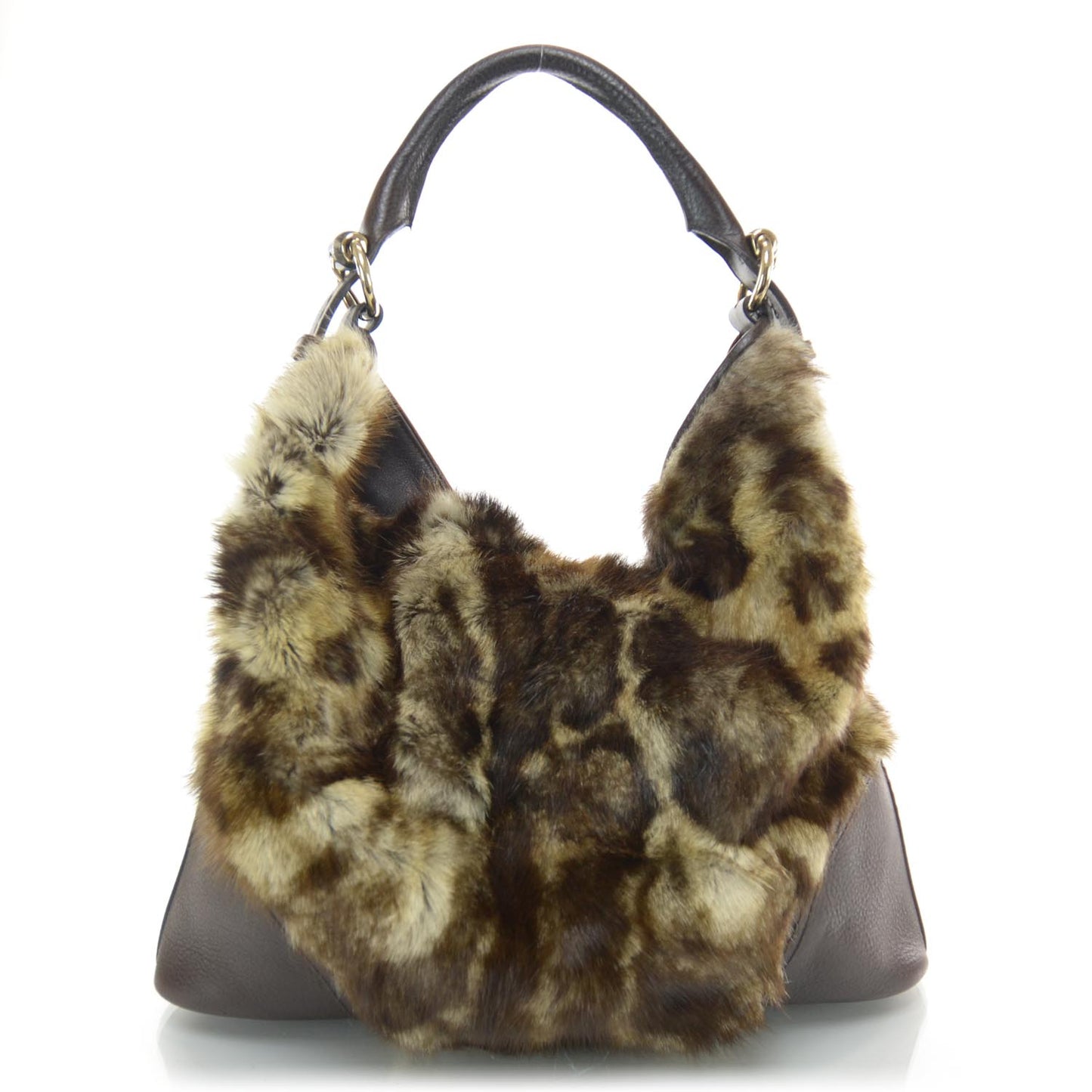 Leopard Print Fur Large Signoria Hobo