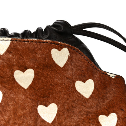 Burberry Calf Hair Heart Print Little Crush Dark Camel Black 15 of 19