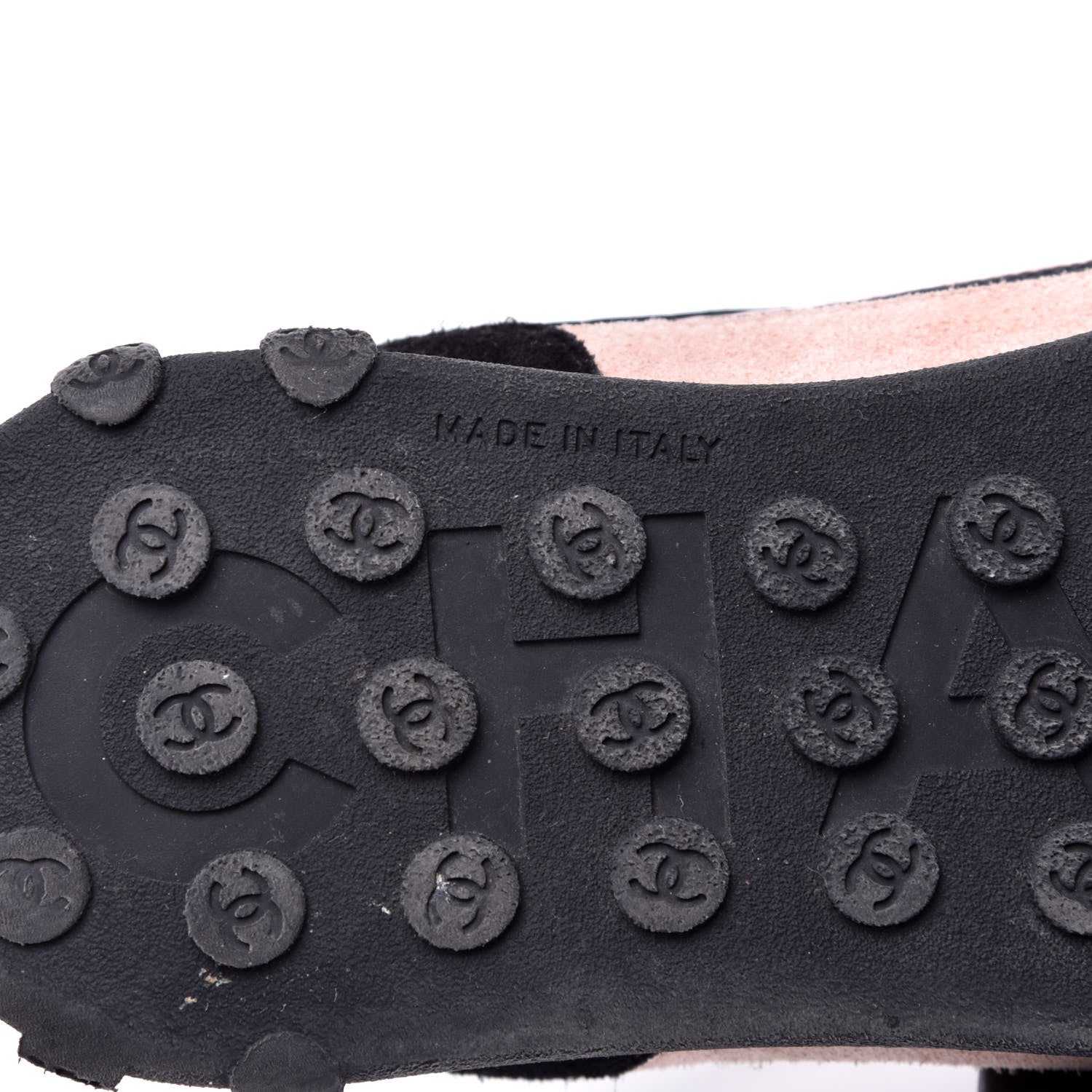 Chanel Nylon Calfskin Suede CC Womens Sneakers 42 Pink Black 14 of 18
