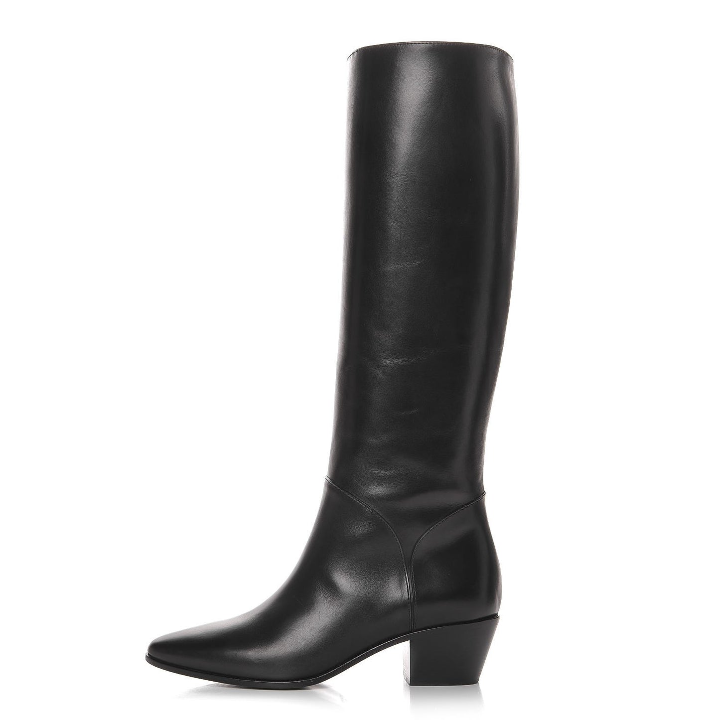 Calfskin Rock Long Boots 35.5 Black