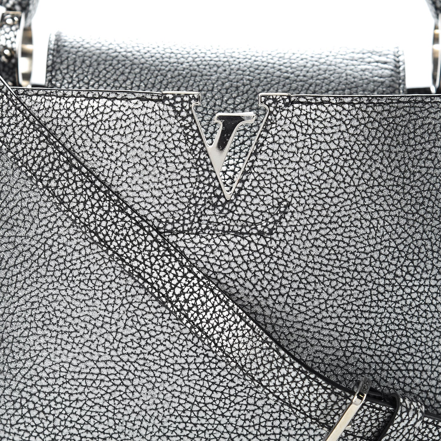 Louis Vuitton Taurillon Capucines PM Chrome 8 of 10