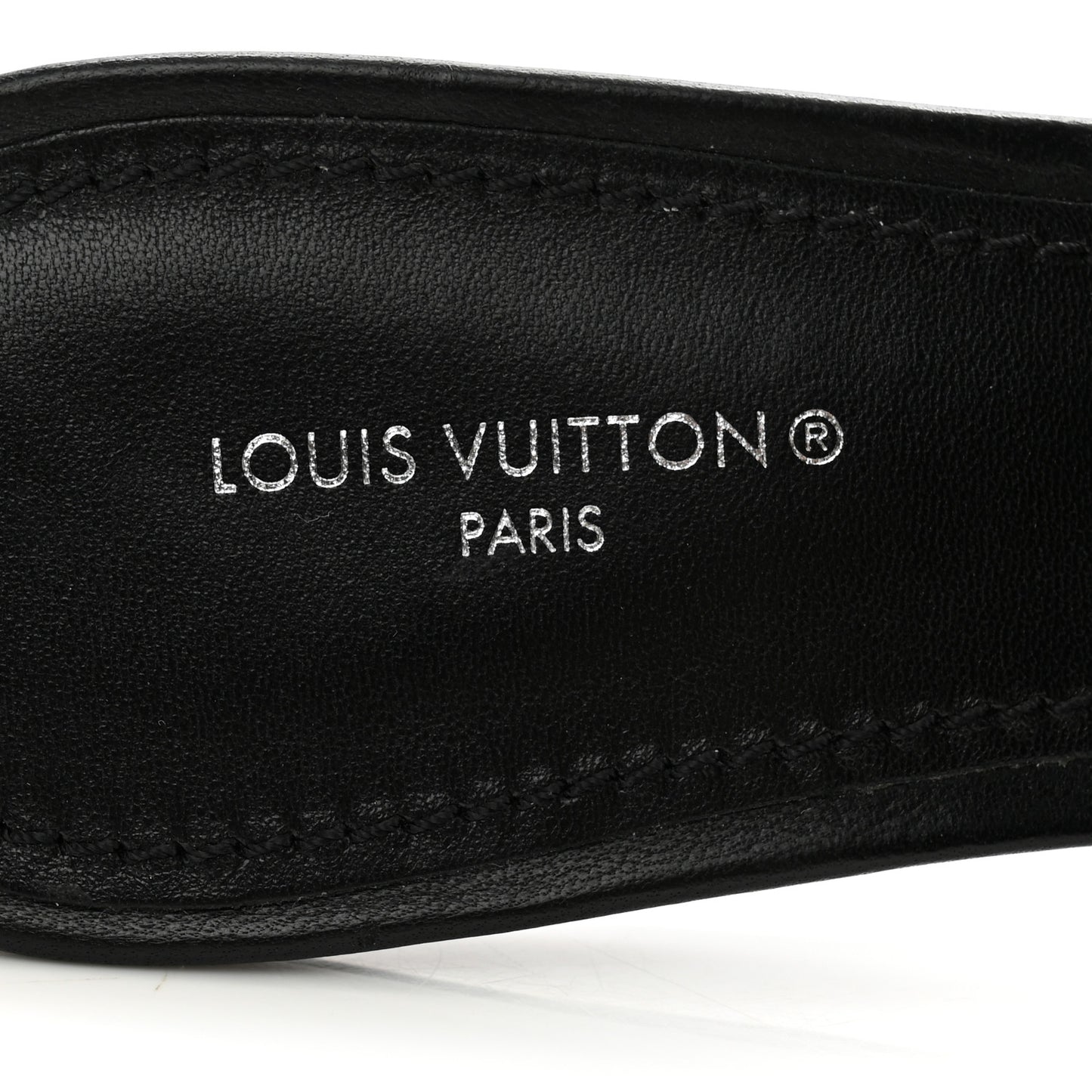 Lambskin Embossed Monogram Revival Mid Heel Mules 39 Black