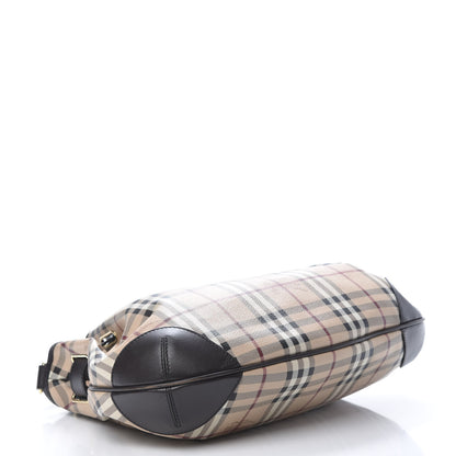 Burberry Haymarket Check Medium Willenmore Hobo Chocolate 8 of 14
