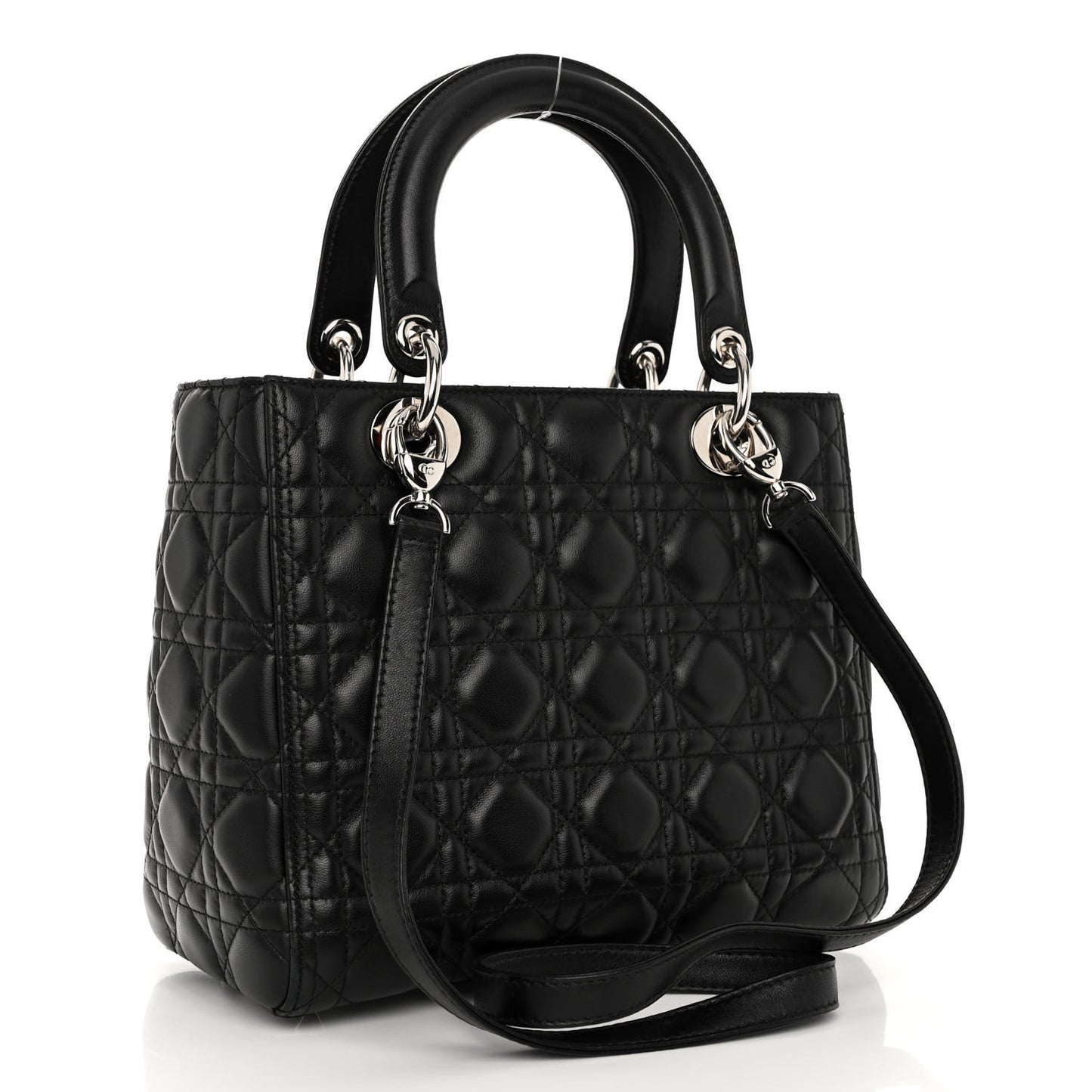 Lambskin Cannage Medium Lady Dior Black