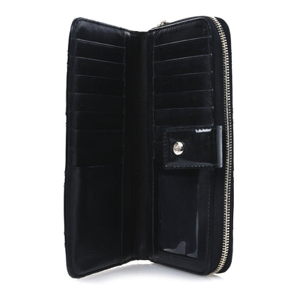 Christian Dior Patent Cannage Lady Dior Continental Wallet Black 5 of 13