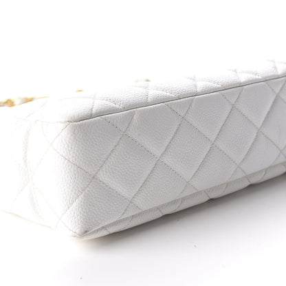 Chanel Caviar Quilted Shopper Tote White 5 of 10