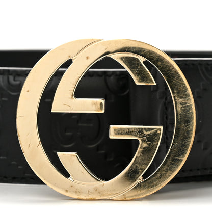 Gucci Guccissima Interlocking G 37mm Belt 80 32 Black 9 of 9