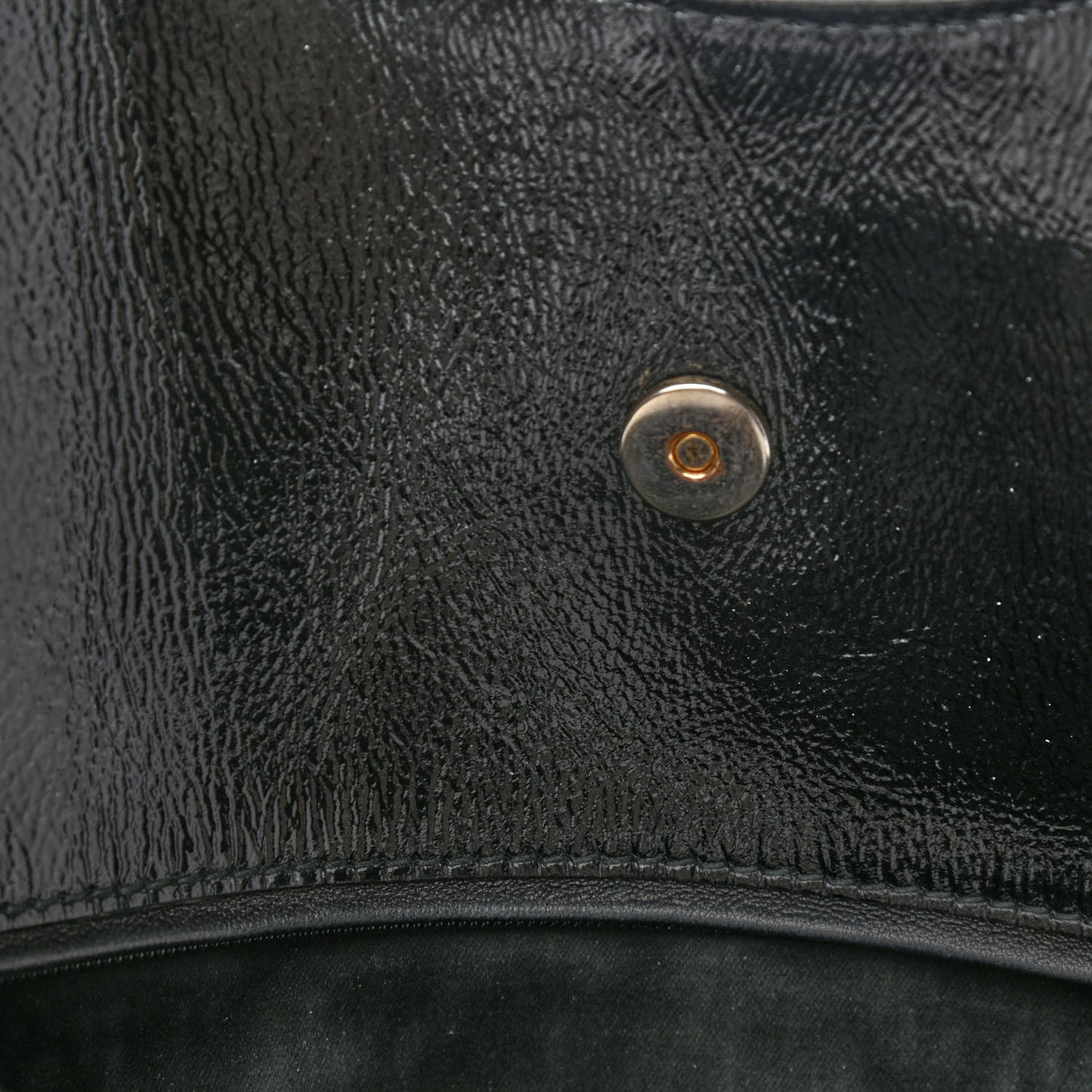Patent Crocodile Embossed Tribute Tote Black
