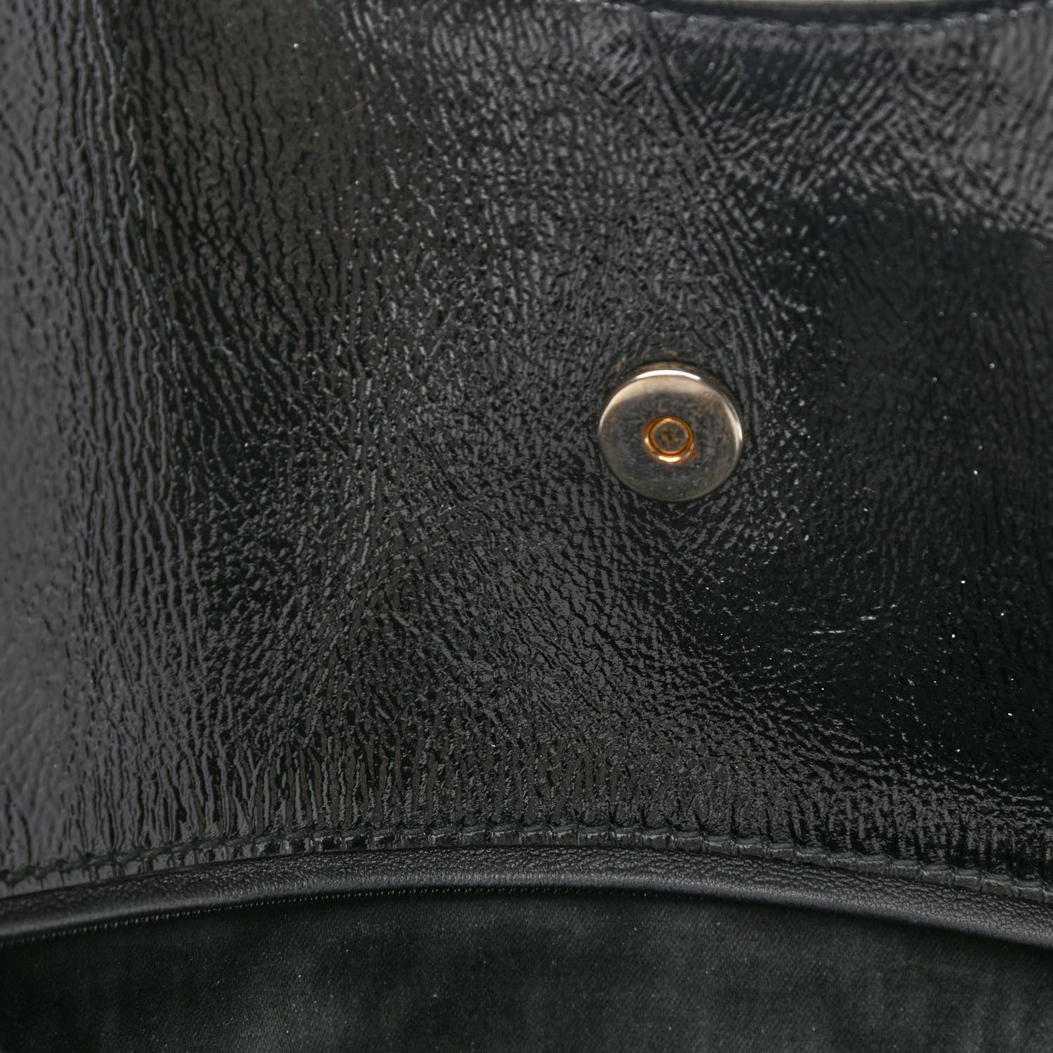 Saint Laurent Patent Crocodile Embossed Tribute Tote Black 13 of 13