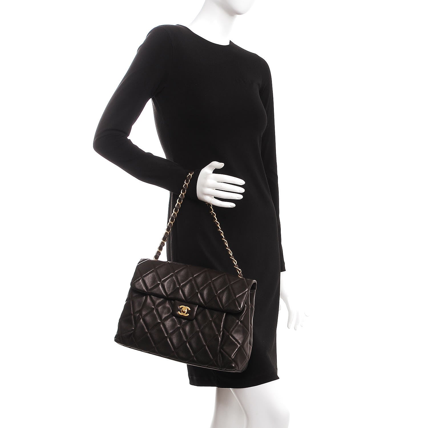 Chanel Lambskin Quilted Single Flap Black 2 of 7