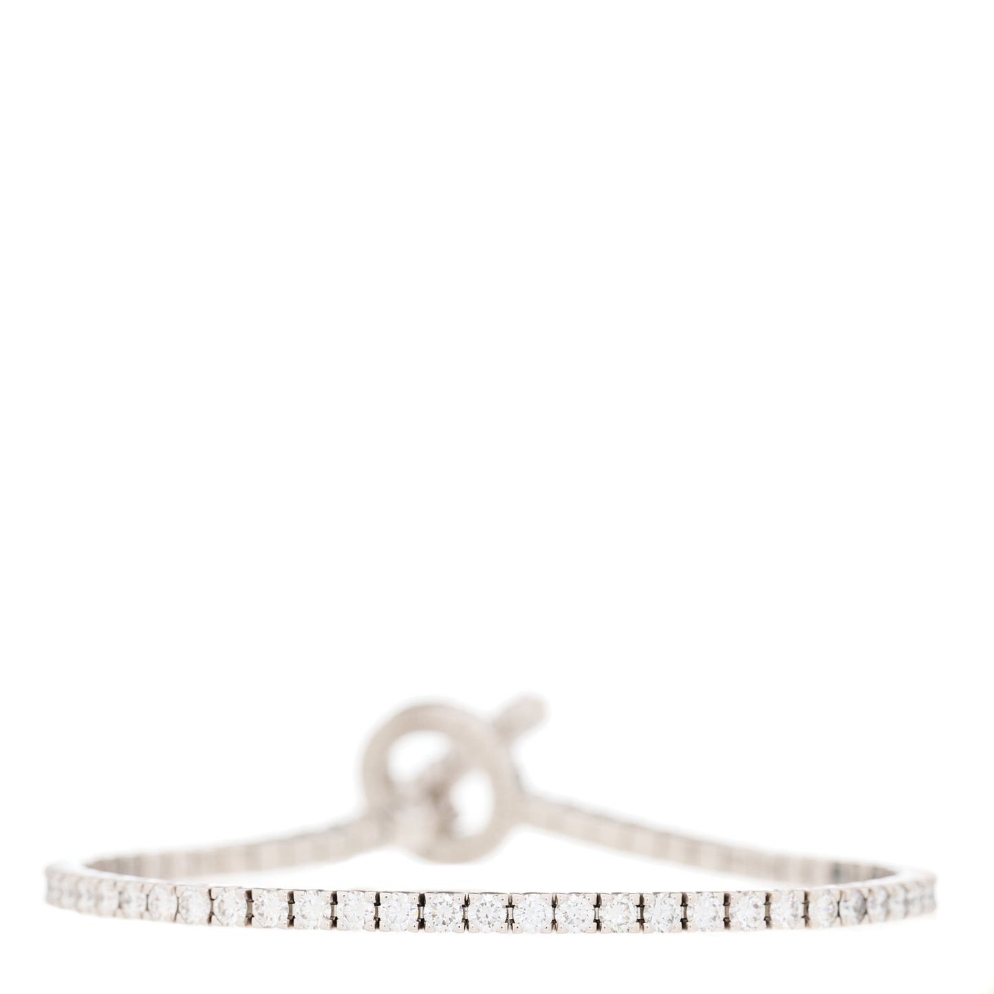 18K White Gold Diamond Finesse Link Bracelet XS