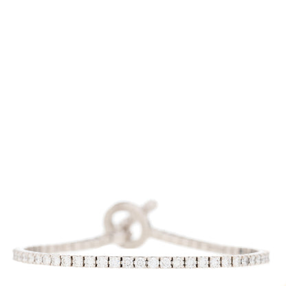 Hermes 18K White Gold Diamond Finesse Link Bracelet XS 2 of 3