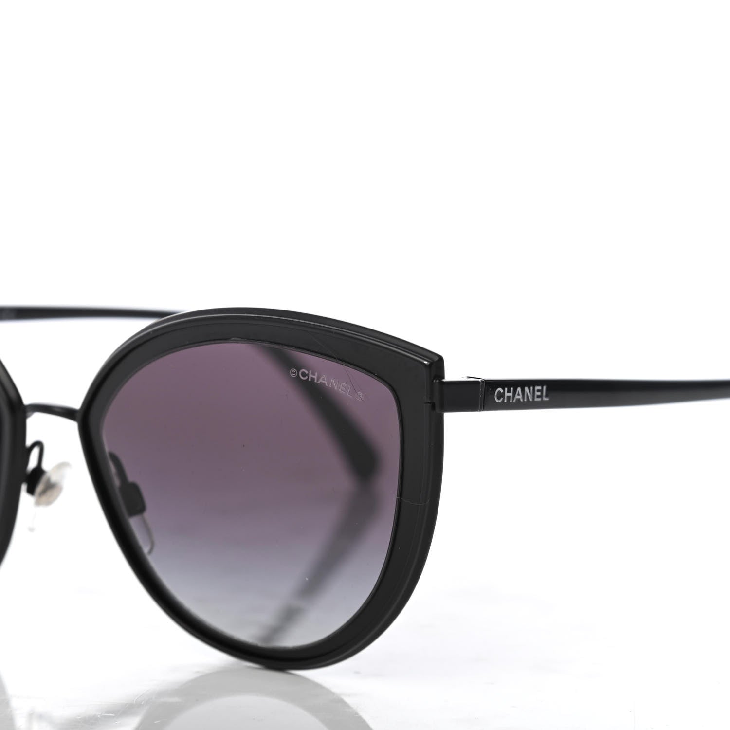 Chanel Cat Eye Sunglasses 4222 Black 7 of 8
