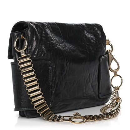Givenchy Pebbled Lambskin Melancholia Shoulder Bag Black 2 of 10