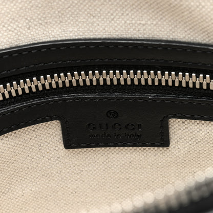 Gucci Calfskin GG Tennis Embossed Small Flat Messenger Bag Black 6 of 9