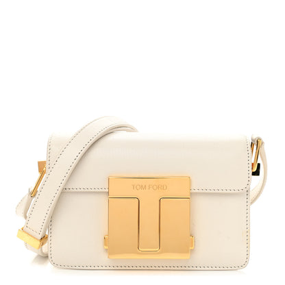 Tom Ford Shiny Goatskin Mini T Clasp Shoulder Bag White 1 of 11
