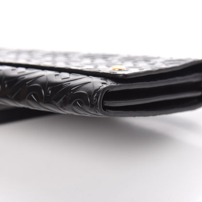 Burberry Calfskin Embossed Monogram Crossbody Black 9 of 9