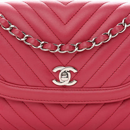 Chanel Lambskin Chevron Medium Single Flap Fuchsia 8 of 10
