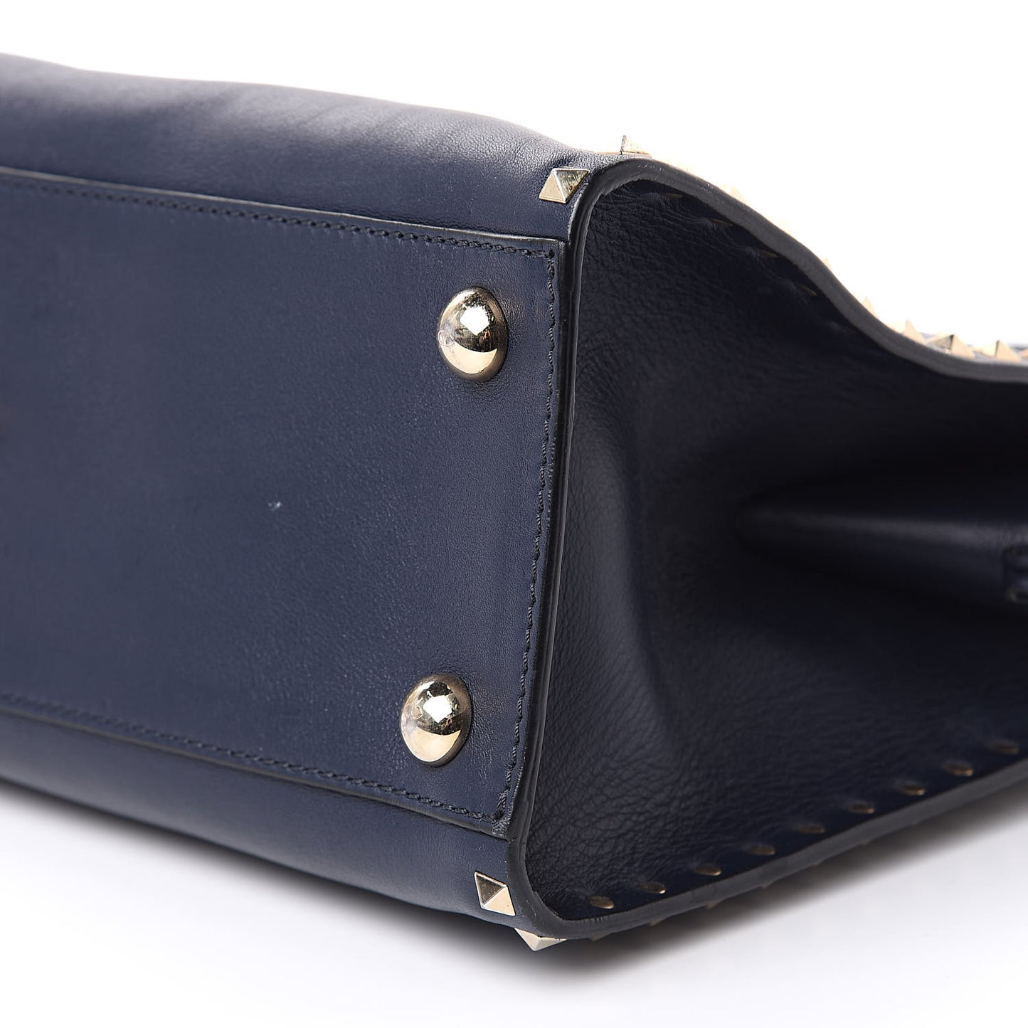Vitello Rockstud Dome Shopper Marine