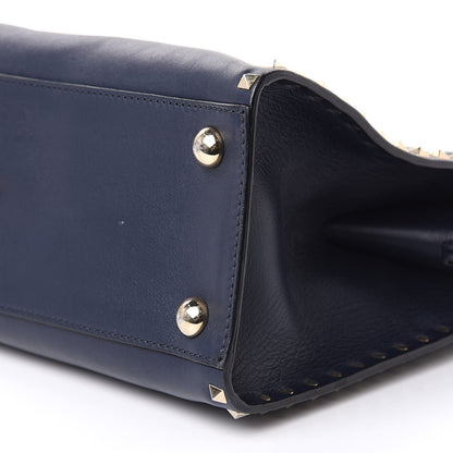 Valentino Garavani Vitello Rockstud Dome Shopper Marine 9 of 19