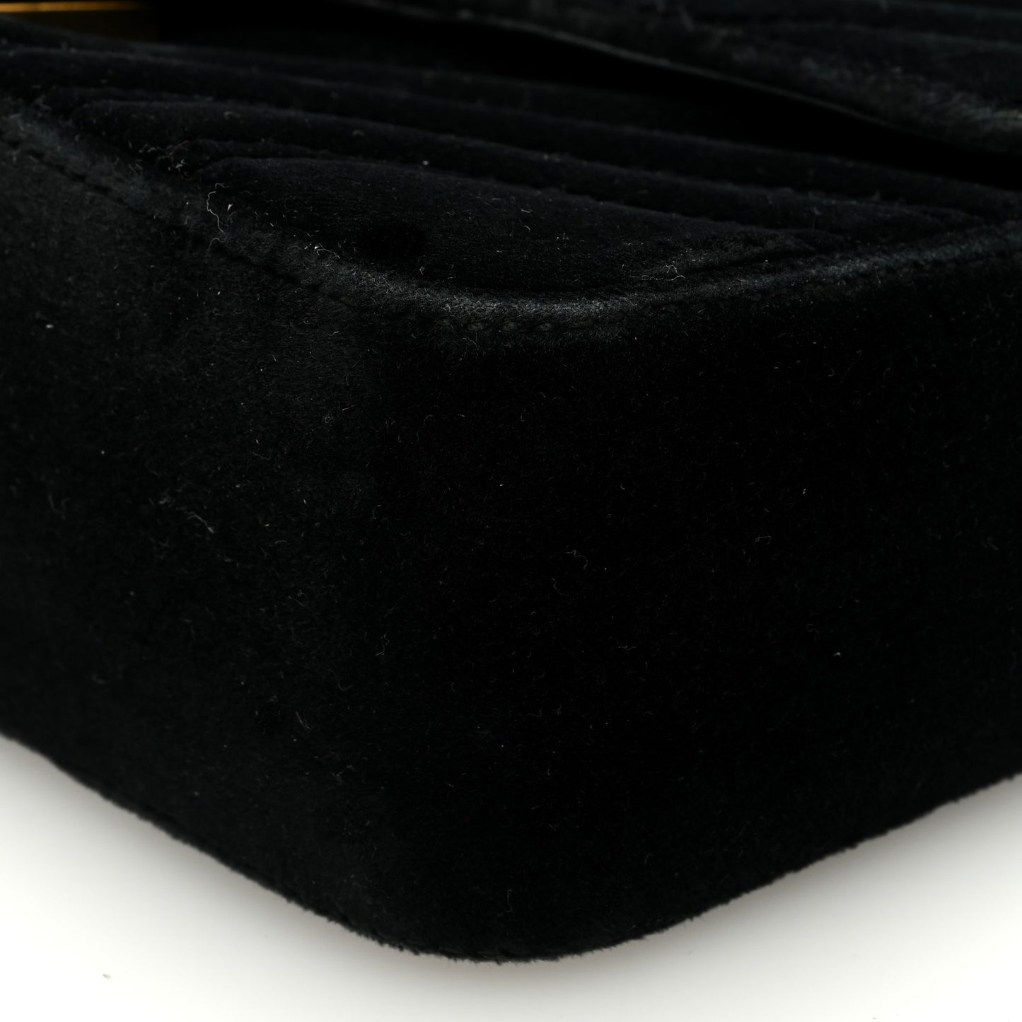 Velvet Matelasse Mini GG Marmont Shoulder Bag Black