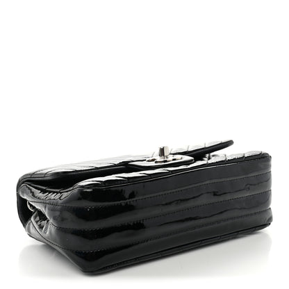 Chanel Patent Calfskin Chevron Quilted Mini Rectangular Flap Black 4 of 10