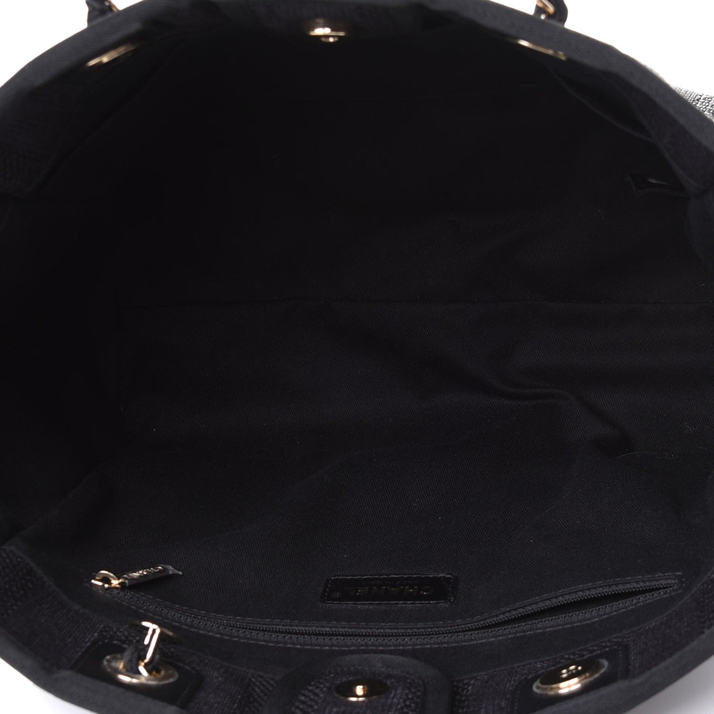 Mixed Fibers Striped Small Deauville Tote Black