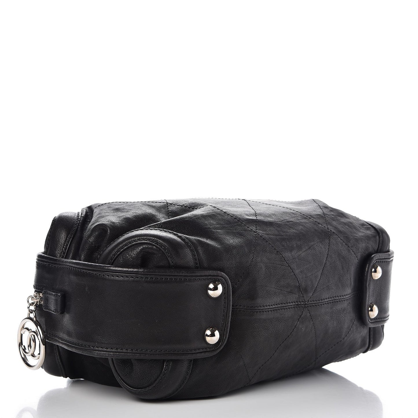 Calfskin Stitched Bowler Black