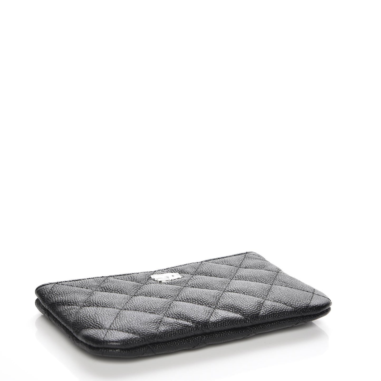 Caviar Quilted Small Cosmetic Case Black