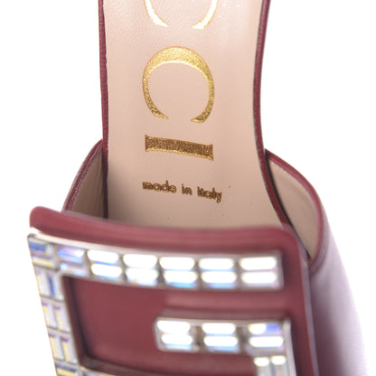 Gucci Malaga Kid Crystal Square G Madelyn Mules 37 Romantic Cerise 9 of 13